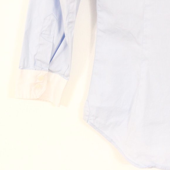 *Zara Basic Blue 3/4 Button Down Blouse - Picture 5 of 5